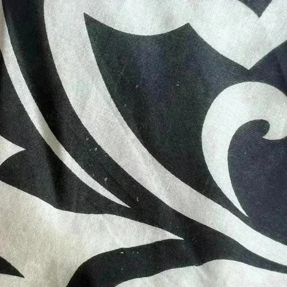 Y2K Costa Blanca Euro Summer Cotton Floral Black White Fairy Core Girl Dress XS - Picture 12 of 15